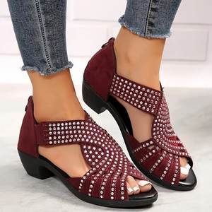 Zapatos deportivos de baile latino con diamantes para mujer, estilo nuevo - Zapatos de cuero con cordones para salón de baile, con suela suave y cómoda - Product Image 2