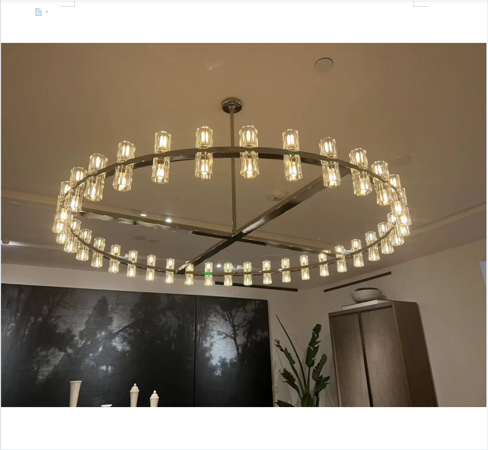 chandelier ceiling light luxury light iron& crystal five-tier round chandelier