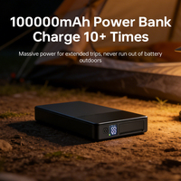 Banque d'alimentation à charge rapide PD 65W 100000mAh Chargeur portable pour ordinateur portable Batterie externe avec écran LED pour ordinateur portable tablette