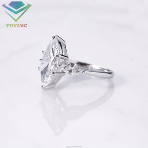 Anillo de Compromiso Clásico con Diamante CVD de Corte Marquesa de 2 Quilates Cultivado en Laboratorio con Baño de Oro de 18k para Mujer, Joyería Fina de Plata 925 - Product Image 3