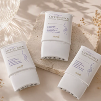 Tube souple PE vide personnalisé avec bouchon de massage à 5 billes métalliques pour crème liftante du cou, emballage cosmétique pour soins du cou