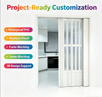 Porte pliante en verre acrylique PVC résistant aux chocs et imperméable de qualité supérieure avec rail en aluminium, cloison coulissante moderne pour économiser de l'espace