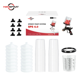Gobelets doseurs jetables en PP de 400 ml de qualité industrielle, pistolet de pulvérisation rapide avec couvercles et garantie de 3 ans pour la <span class=keywords><strong>peinture</strong></span> de <span class=keywords><strong>carrosserie</strong></span> automobile - Product Image 4