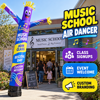 Ballon publicitaire gonflable Air Dancer pour écoles de musique, idéal pour les inscriptions aux cours, les événements, la bienvenue, la personnalisation de la marque et la présentation de récitals.