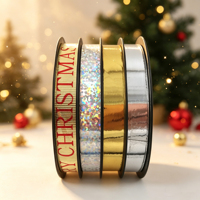 Ruban personnalisé pour Noël, mariage, anniversaire, motifs variés, couleurs variées, luxe, écologique, emballage cadeau, décoration, rouleau PP