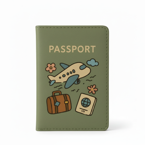 Pasaporte y tarjetero de estilo de moda de cuero PU con lazo para cinturón Sin cierre Colores personalizables - Product Image 1