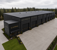 Entrepôt et atelier industriel préfabriqués en structure acier de plus de 2000 m² avec bureau