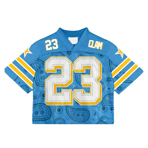Maßgeschneiderte Streetwear T-Shirts Personalisiertes American Football Trikot Damen Mesh Football Boxy Trikot - Product Image 1