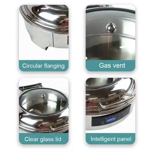 Calentador <span class=keywords><strong>de</strong></span> alimentos <span class=keywords><strong>de</strong></span> catering <span class=keywords><strong>de</strong></span> acero inoxidable moderno, placa <span class=keywords><strong>de</strong></span> exhibición <span class=keywords><strong>de</strong></span> aislamiento <span class=keywords><strong>de</strong></span> cubierta <span class=keywords><strong>de</strong></span> vidrio Circular con aumento <span class=keywords><strong>de</strong></span> altura para restaurante <span class=keywords><strong>de</strong></span> Hotel - Product Image 5