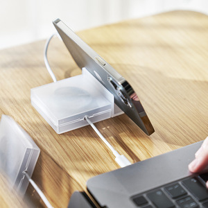 Data Cable Storage Box Transparent Portable Rotating Organizer For Phone Charging Cables Durable Design - Product Image 2