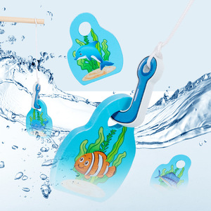 Juego de pesca en el mar y el océano de madera para niños, juguete educativo personalizado para padres e hijos, con CPC - Product Image 5