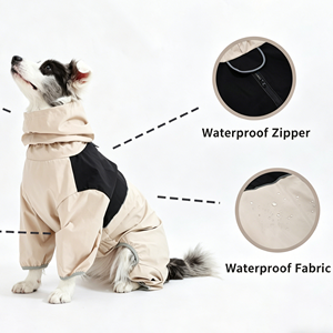 Impermeable para <span class=keywords><strong>Perros</strong></span> de Cuatro Patas, Chaqueta Reflectante para Mascotas, para <span class=keywords><strong>Perros</strong></span> Medianos y Grandes, Revestimiento Exterior Duradero Resistente al Agua - Product Image 5