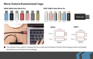 Bloqueador de Datos USB, Adaptador de Carga Rápida 5V/5A, Protector de Seguridad USB de Aleación de Aluminio, Certificado por la FCC para Protección en Cargas Públicas - Product Image 4