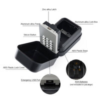 Caja de Seguridad Inteligente para Llaves con Contraseña, Multifuncional, Desbloqueo Seguro, Almacenamiento Combinado, Aleación de Aluminio, Impermeable