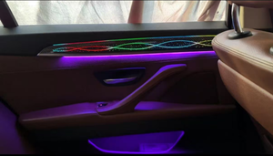 Nouvel éclairage ambiant dynamique Galaxy 64 couleurs pour Série 5 F10 F18 2011-2017, éclairage d'ambiance intérieur LED 12V, accessoires pour garniture <span class=keywords><strong>de</strong></span> <span class=keywords><strong>porte</strong></span> - Product Image 6
