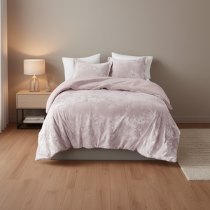 Reversible <b>Comforter</b> <b>Set</b> Super King King Size Crushed Velvet Sherpa Floral Woven Cotton Home Bedding - Product Image 2