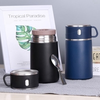 Mode le plus récent 2021 double paroi 860ml isolé sous vide personnalisé contenants alimentaires thermos pot de nourriture boîte à lunch avec cuillère