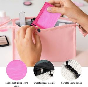 Bolsas Minimalistas con Cierre para Documentos, Bolsa de Archivo, Bolsa de Malla Multicolor con Cierre para Maquillaje, Organizador de Artículos Esenciales de Viaje - Product Image 5
