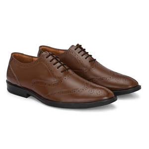 Chaussures Oxford en cuir véritable pour hommes, chaussures habillées classiques pour affaires, en cuir de vache - Product Image 4