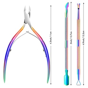 Rainbow Stainless Steel <b>Nail</b> Nipper Set With Long Handle Callus Remover Tools Fashion Metal Manicure <b>Kit</b> - Product Image 6
