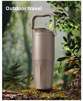 Nouvelle Tasse Thermique Cylindrique Portable Grande Capacité Double Paroi Simple en Acier Inoxydable 316 avec Revêtement Céramique – Cadeau de Voyage Isotherme
