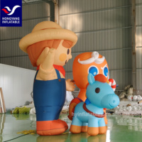 Modèle de figurine gonflable de dessin animé pour la publicité extérieure