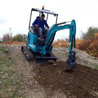 Mini-excavatrice certifiée CE, petite pelle sur chenilles, marque coréenne SWE18UF, 1,88 tonne, godet de 0,04 m³ pour la construction