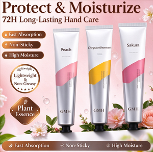 Crème pour les mains en gros pour cadeaux d'entreprise, emballage personnalisé avec logo, 3 parfums : pêche, chrysanthème, sakura, lotion hydratante pour les mains - Product Image 3