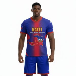 Tenues Essentielles Populaires Coupe d'Or Haïti 2026 – Vêtements de Sport Décontractés pour Fans Haïtiens – Ensembles de Football de Plage AYITI Coupe d'Été pour Hommes Coupe Ample - Product Image 3
