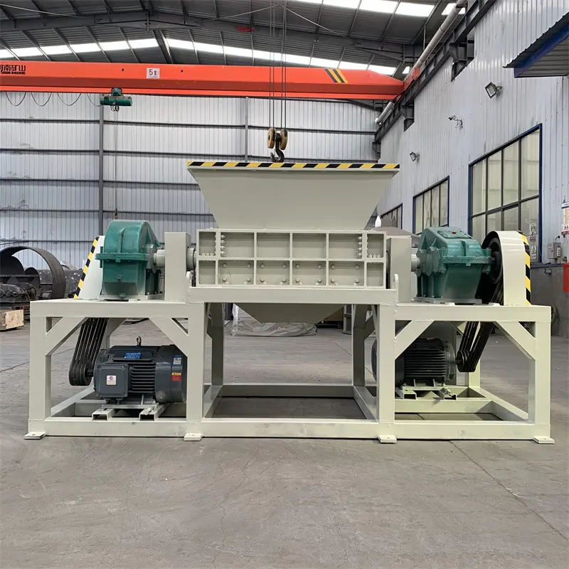 Wire Mesh Metal Shearing Machine Dual Shaft Shredder Recycling Metal