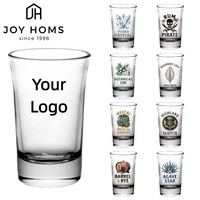 Verre à shot en forme de trompette avec logo personnalisé imprimé par sublimation, souvenir touristique, 2 oz, pour whisky, tequila, liqueur, pour fête, fabriqué en Chine