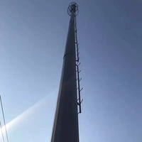 Tenaga Surya TV Satelit Microwave Nirkabel Antena Sinyal Internet CB Radio Telekomunikasi Monopole Tower