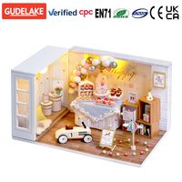 Kit de maison de poupée 3D en bois certifié CE CPC, modèle miniature de maison de fête pour jeunes, puzzle en bois pour enfants et adultes, cadeau, fournisseur OEM ODM