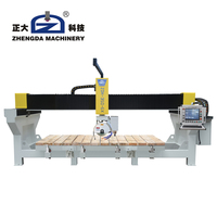 Fresadora de Puente CNC de Alta Precisión Zhengda, Motor de Engranaje de 15KW, Diámetro de Hoja de 300-350mm para Mármol, Granito y Piedra