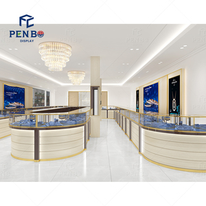 Thương hiệu sang trọng đồ trang sức <span class=keywords><strong>Showcase</strong></span> tủ với đèn ổ khóa Tempered Glass Cửa hàng đồ trang sức thiết lập Countertop hiển thị <span class=keywords><strong>Showcase</strong></span> - Product Image 5