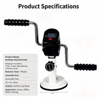 Mini vélo d'exercice de bureau avec ventouse, compteur numérique 5 fonctions, en acier, portable, pour la maison et le bureau