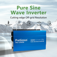 Pretiosus onduleur à onde sinusoïdale pure 3000W 3000 watts 3KW DC12V 24V 48V à AC110V 120V 220V 230V onduleur convertisseur de puissance