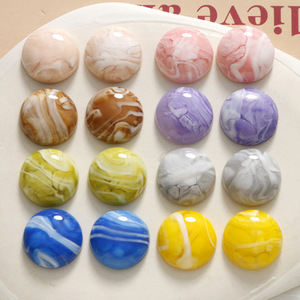 Nouvelles breloques rondes plates irrégulières de 20 mm en résine effet crème glacée, patchs <span class=keywords><strong>bouton</strong></span> pour boucles d'oreilles, pinces à cheveux et accessoires de décoration - Product Image 1