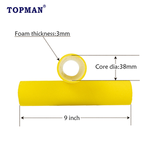 TOPMAN 9x1/8 pulgadas cobertura rápida y uniforme con pintura a base <span class=keywords><strong>de</strong></span> solvente en <span class=keywords><strong>rodillo</strong></span> <span class=keywords><strong>de</strong></span> pintura <span class=keywords><strong>de</strong></span> <span class=keywords><strong>espuma</strong></span> <span class=keywords><strong>de</strong></span> alta densidad <span class=keywords><strong>de</strong></span> acabado más fino y súper suave - Product Image 2