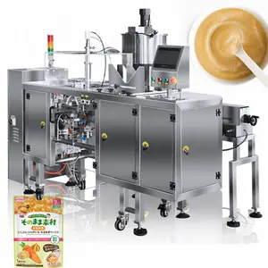 Auto liquid stand up pouch Doypack filling and sealing machine for Ready-to-eat baby food pre-made meal soup and sauce