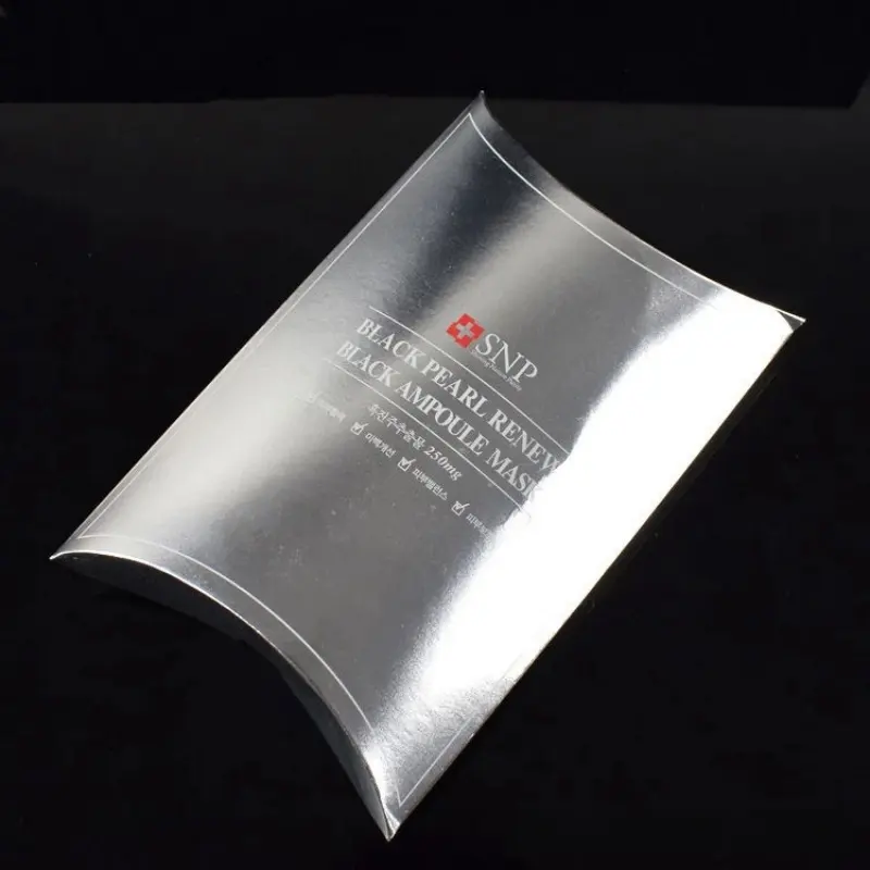 제조 업체 화장품 비누 상자 재활용 베개 모양 실버 카드 UV 매트 인쇄 라운드 투 엔드 비누 종이 상자