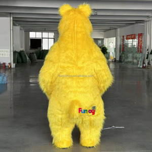 Costume da Mascotte Gonfiabile Giallo del Personaggio dei Cartoni Animati <span class=keywords><strong>Masha</strong></span> <span class=keywords><strong>e</strong></span> <span class=keywords><strong>Orso</strong></span>, Costume da Mascotte per Adulti in Vendita - Product Image 4