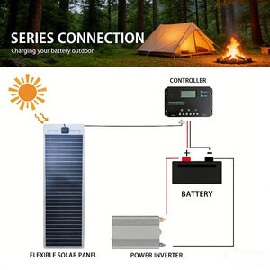 Panneau solaire flexible monocristallin Alecter 20W 12V >21,5% d'efficacité, pliable pour utilisation hors réseau, pour bateau, camping-car, cabane - Product Image 6