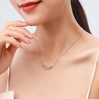 Collar de Plata de Ley 925 con Microincrustaciones de Circonitas en Forma de Flor de Margarita para Mujer