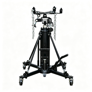 แม่แรงยกรถไฮดรอลิกแบบ Heavy Duty ขนาด 0.6 ตัน พร้อมแท่นปรับระดับได้ สำหรับยกรถยนต์และเกียร์ พร้อมล้อเลื่อนและปั๊มเท้า สำหรับซ่อมรถยนต์ - Product Image 1