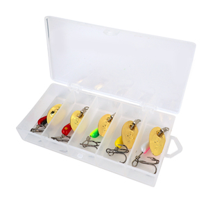 LUSHAZER Set <span class=keywords><strong>da</strong></span> 5 Pezzi Esche Spinner Girevoli 3g 50mm Cucchiaino Spinnerbait con Paletta Metallica per Pesca alla <span class=keywords><strong>Spigola</strong></span> Fiumi Laghi Kit di Esche <span class=keywords><strong>da</strong></span> Pesca - Product Image 2