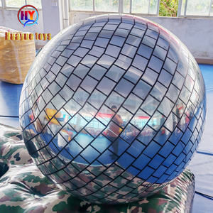 Reflectante PVC brillante inflable Disco espejo <span class=keywords><strong>esfera</strong></span> globos inflable Disco espejo colgante bola <span class=keywords><strong>para</strong></span> evento Fiesta plata 100CM - Product Image 2