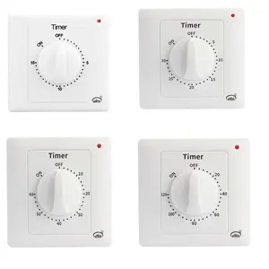 15-120min 10A Timer Switch Controller with Bottom Box Mechanical Water Pump Timer Socket Countdown Automatic Power Off 220V