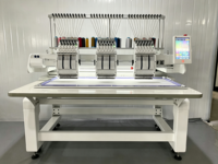 Machine à broder professionnelle, machine à broder commerciale, 3 têtes, 12 aiguilles pour logo sur t-shirt
