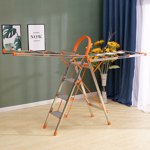 Échelle zigzag pliable en forme d'aile à usage domestique avec étendoir pour l'escalade facile à installer et à ranger - Product Image 3